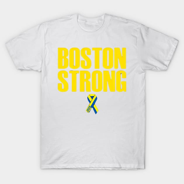 Running Strong And Boston T-Shirt by RunnersRoar